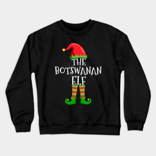 botswanan Elf Family Matching Christmas Group Funny Gift Crewneck Sweatshirt